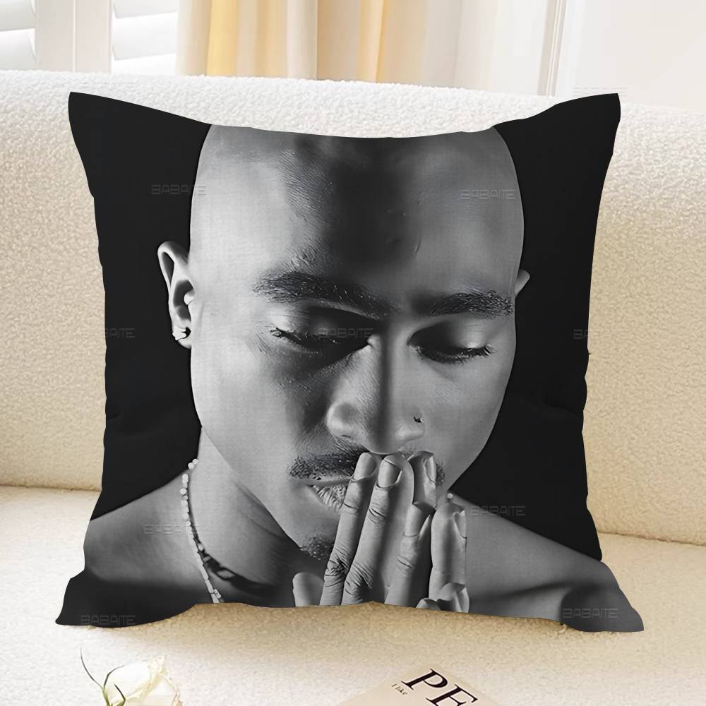 Rapper 2Pac Tupac Amaru Shakur Cushion Cover Decorative Pillow Sofa Home Decor Case Pillow Cases