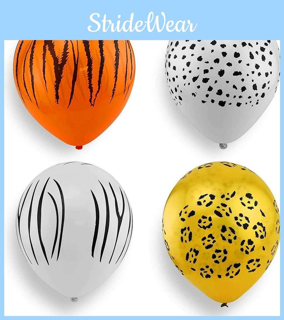 Lebhafte 12-Zoll-Dschungel-Safari-Partyballons, ideal zur Bereicherung von Geburtstagsfeiern und zur Schaffung fröhlicher Atmosphären