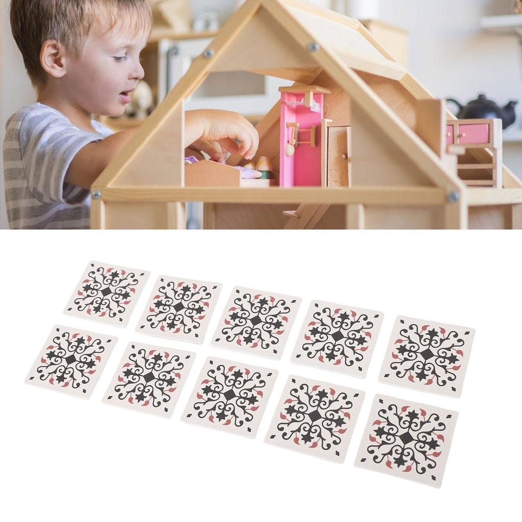 1: 12 Scale Dollhouse Flooring Tiles Wooden Mini Dollhouse Flooring Tiles Accessories for Home Decor 30 Piece