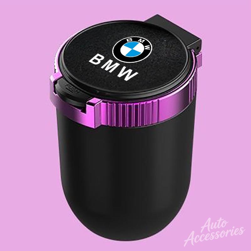 Car Ashtray Creative Storage With Lid LED Light Suede Ashtray Accessory For BMW X1 X2 X3 X5 X4 X6 X7 G32 G11 G12 F40 F30 F20 F34 X111