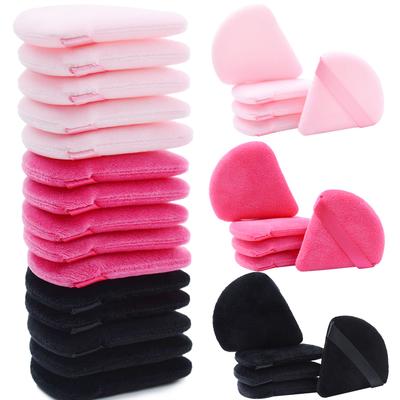 7 Pezzi Triangolo Trucco Cipria Spugnette Velluto Morbido Cosmetico Per Contouring, Angoli Occhi Cuscinetto d'Aria