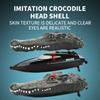 Non-Toxic Rc Boat Remote Control Toy Animal Floating Crocodile Boat Radio Controlled Speedboat Outdoor Game Children Toys For Kid Children Gfit