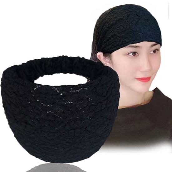 Breites Stirnband, einfarbig, schweißabsorbierender Kopfschmuck, hochelastisch, breiter Kopfwickel, Haarschmuck