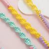 Hand Braided Phone Lanyard Bohemian Flower Design Crossbody Adjustable Wide Shoulder Strap Bag Key Badge Lanyard with Metal Hook