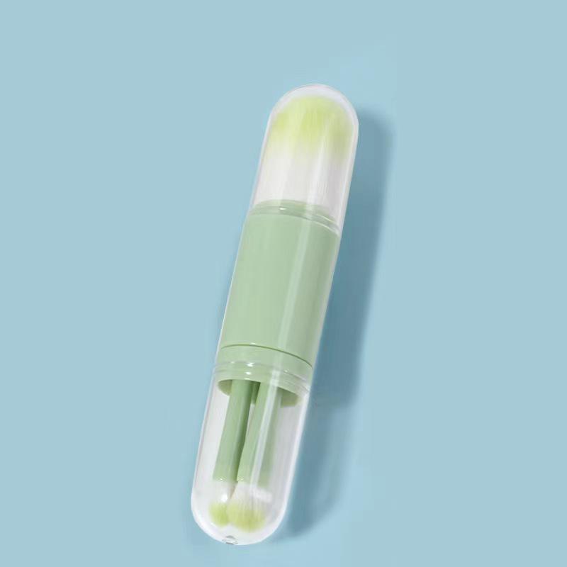 

Набор кистей для макияжа 4-в-1, портативный, выдвижной, для теней и тона кожи