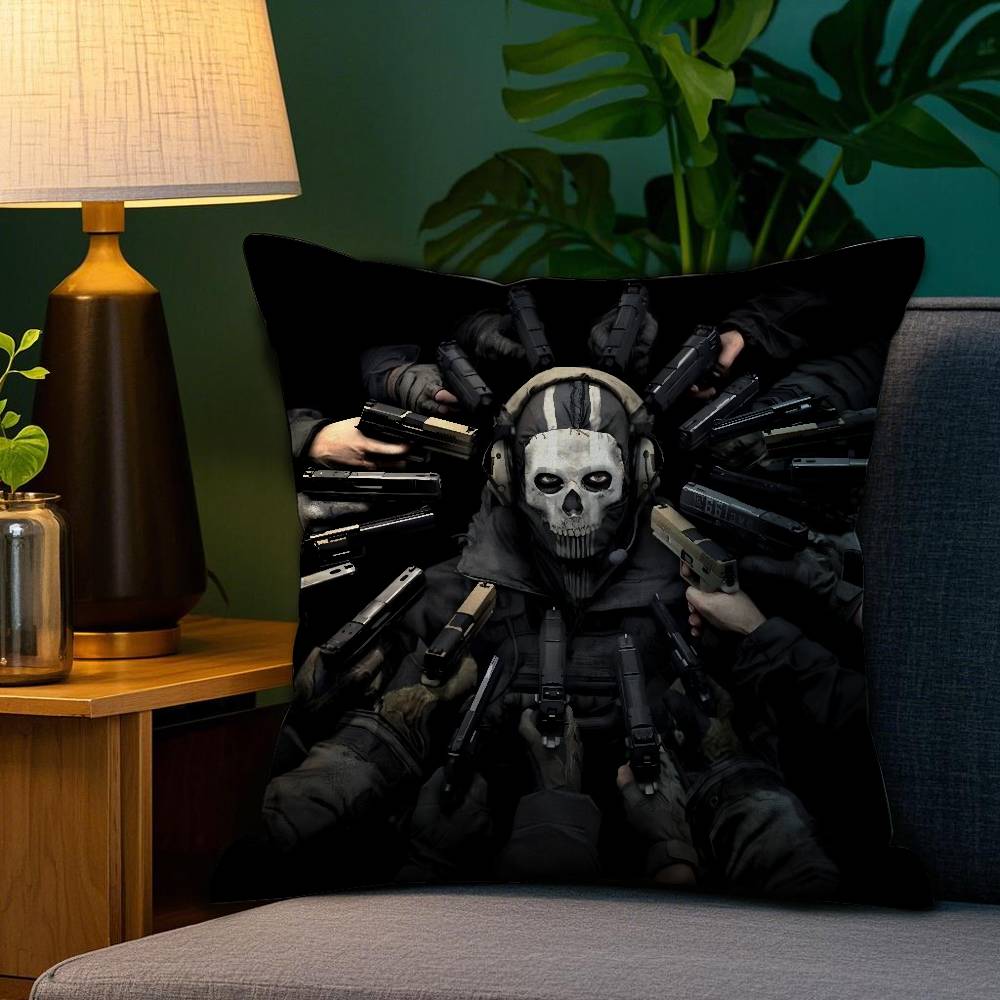 Classic Game CCall of DDuty Pillow Case Sofa Living Room Bedroom Doublesided Printing Square Cushion Nap Time Pillow Case