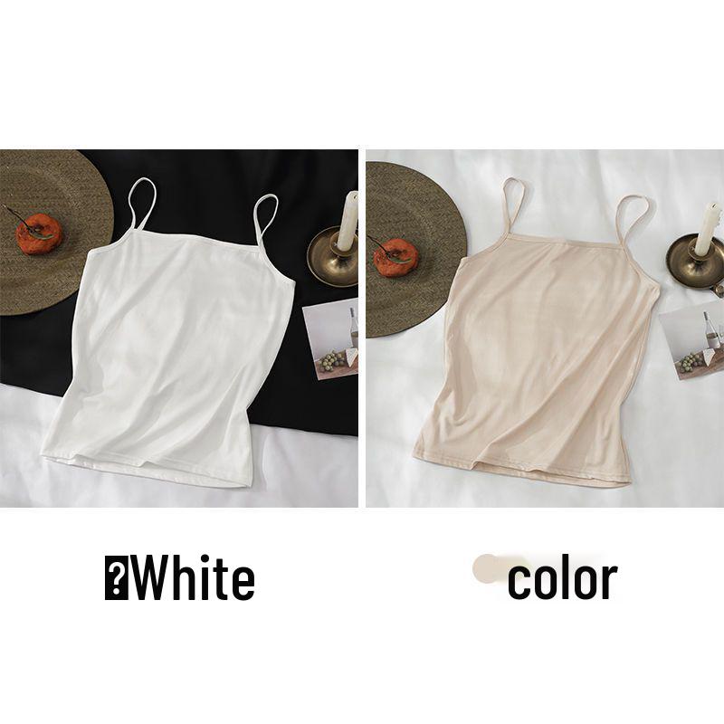 Women's Versatile Sleeveless Mid-Length Camisole - Thin Base Layer & Outerwear Top