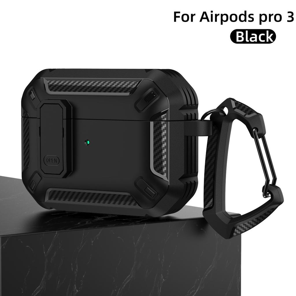 For AirPods Pro 3 Case Cover with Cleaning Kit&Keychain Automatic Pop-up Full Protective Case with Secure Lock For AirPods Pro 3