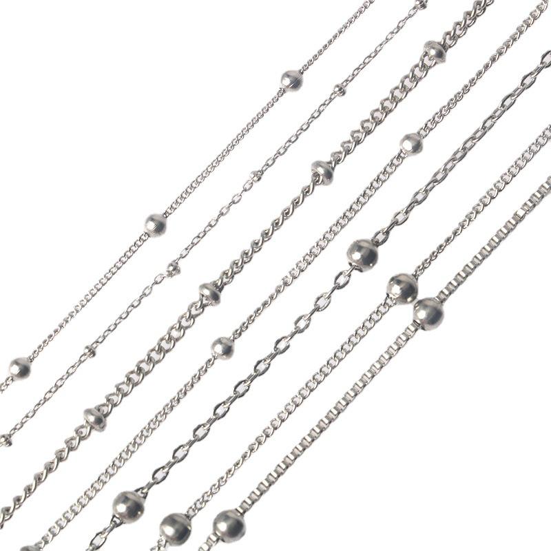 Titan Edelstahl O-Kettenarmband Halskette DIY Schmuckmaterialien