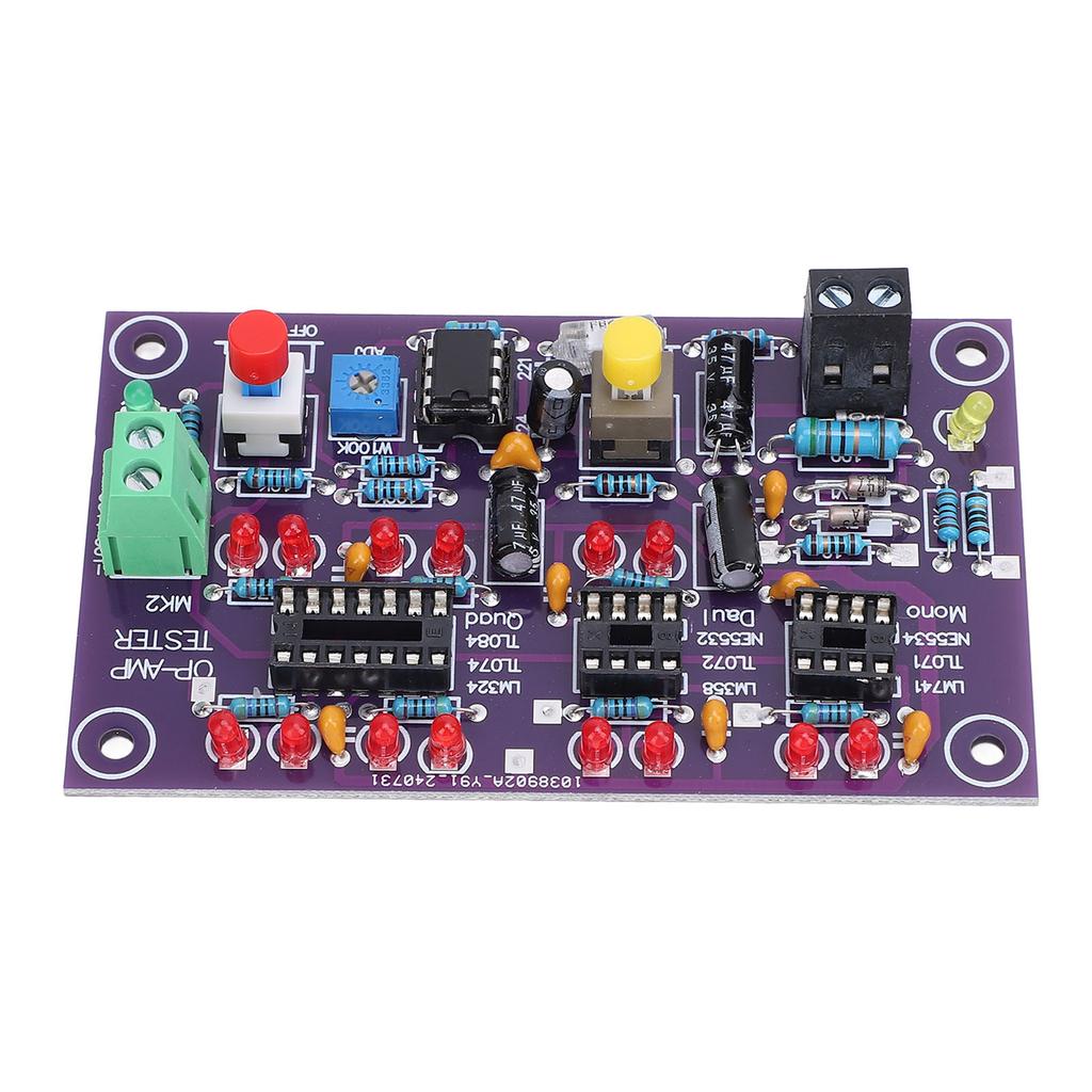 Operationsverstärker Testplatine OP AMP Testmodul für Einzel-, Doppel-, Vierfach-OP-Amps DC12V T2 Tester