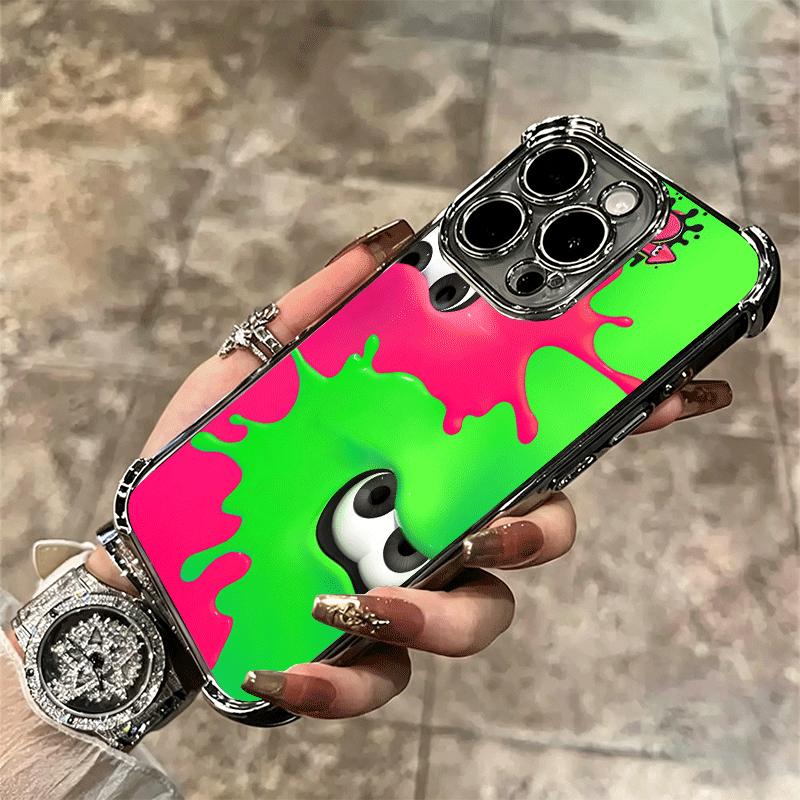 S-Splatoons Game Soft Phone Case For iPhone 15 16 17 Air 14 Pro Max 16E Plus 13 12 Mini Plating Anti-Fall Fundas