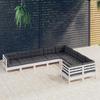 VidaXL Solid Pine Wood Garden Lounge Set 9 Pcs with Cushions Patio Furniture Outdoor Furniture Garden Furniture 3096984