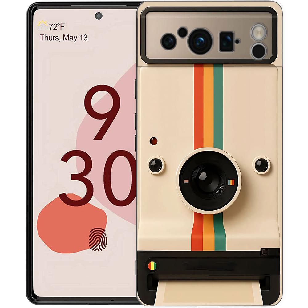 

Retro Camera Vintage Phone Case For Google Pixel 10 9 8 7 Pro 9A 8A 7A 6A 6 Pro XL Soft TPU Bumper Black Cover Pixel 7