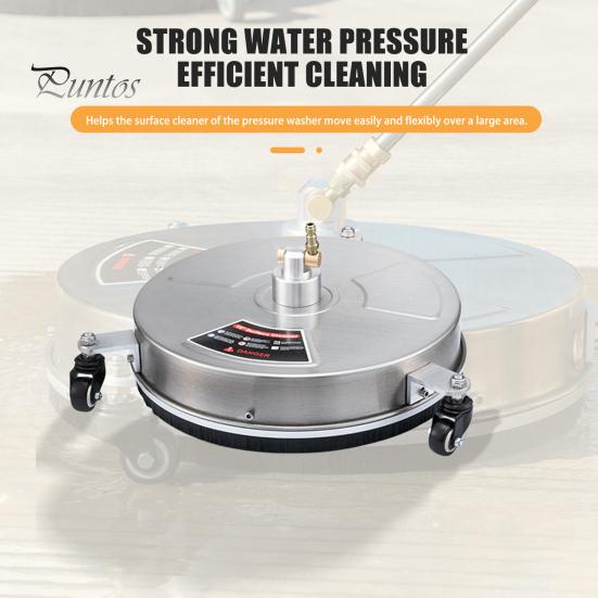 

Очиститель поверхностей для мойки высокого давления с колесами Корпус из нержавеющей стали Быстроразъемный соединитель Моющая мойка с насадкой для очистки поверхностей