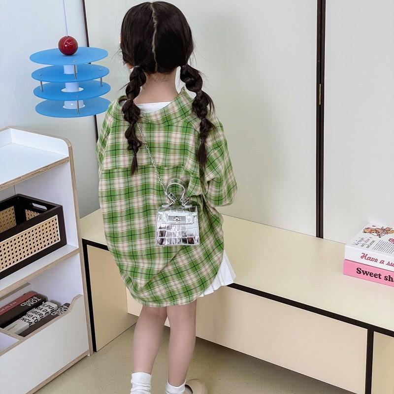 Solid Children Color Casual Bag With Laser Stone Texture Design Travel Daily