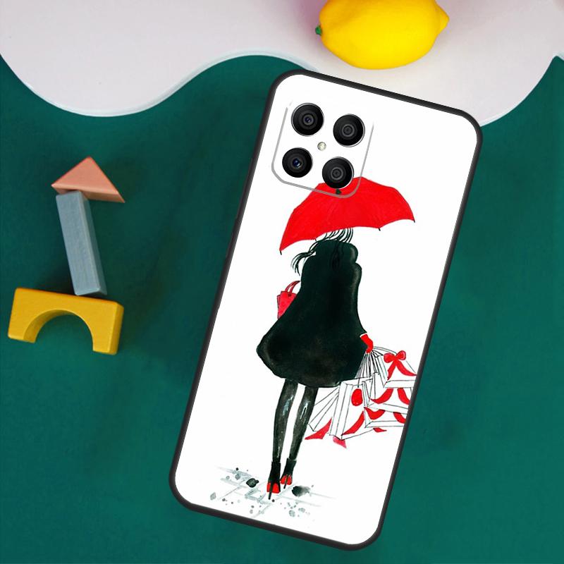 City Fashion Girl Hülle Für Honor 200 Lite 50 70 90 X9a X8a X8 X9 X8b X9c X9b Honor Magic 5 6 Pro 7 Lite Cover