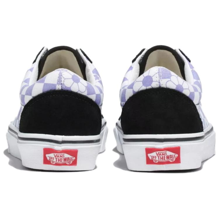 Vans Comfortable Low-Top Skate Shoes Unisex Sneakers White Purple VN0007NTO95