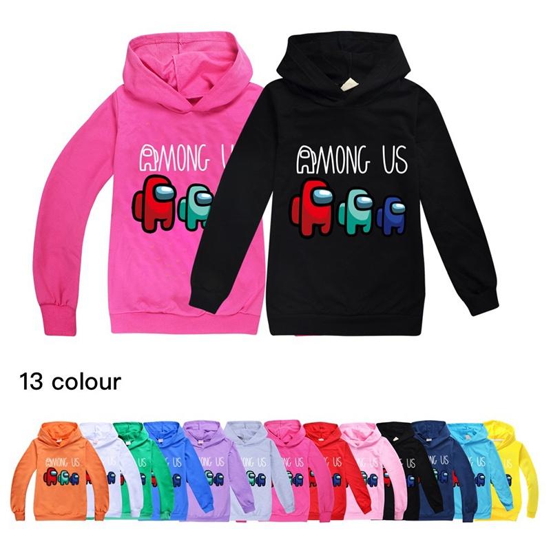 Among Us Game Kids Hoodies Boys Girls Impostor Hooded Sweatshirt Tops Jumpers