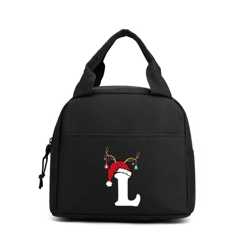 Office worker bento travel bag printed letter pattern tote bag student large lunch box bag tote bag