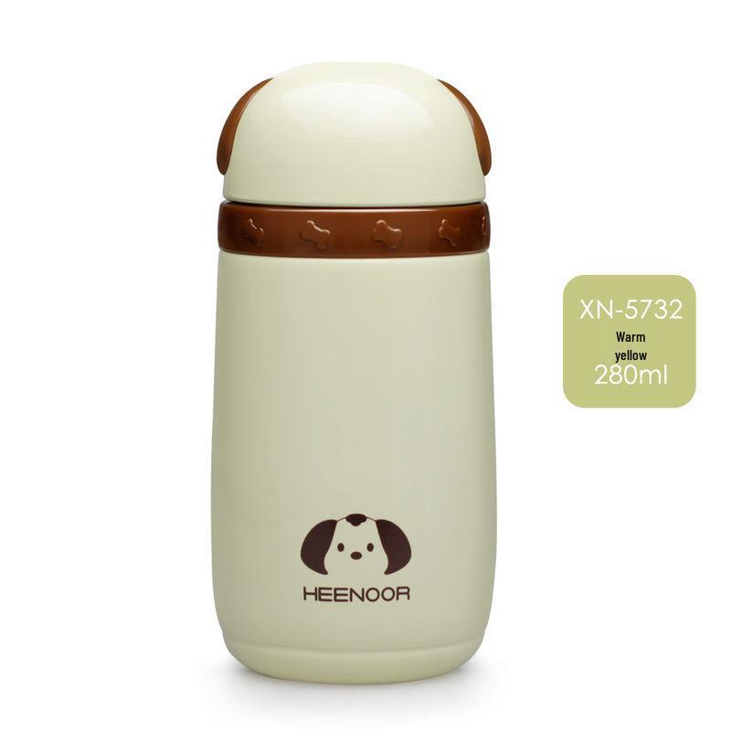 Xinuo 5732 Double-Layer Cartoon Insulated Stainless Steel Cup - Cute, Portable Student Tea Cup