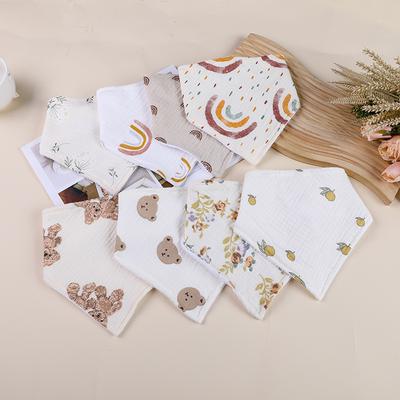Baby Bibs Infant Cotton Bib Newborn Baby Items Triangle Scarf Feeding Saliva Towel Bandana Burp Cloth Boys Girls Shower Gift