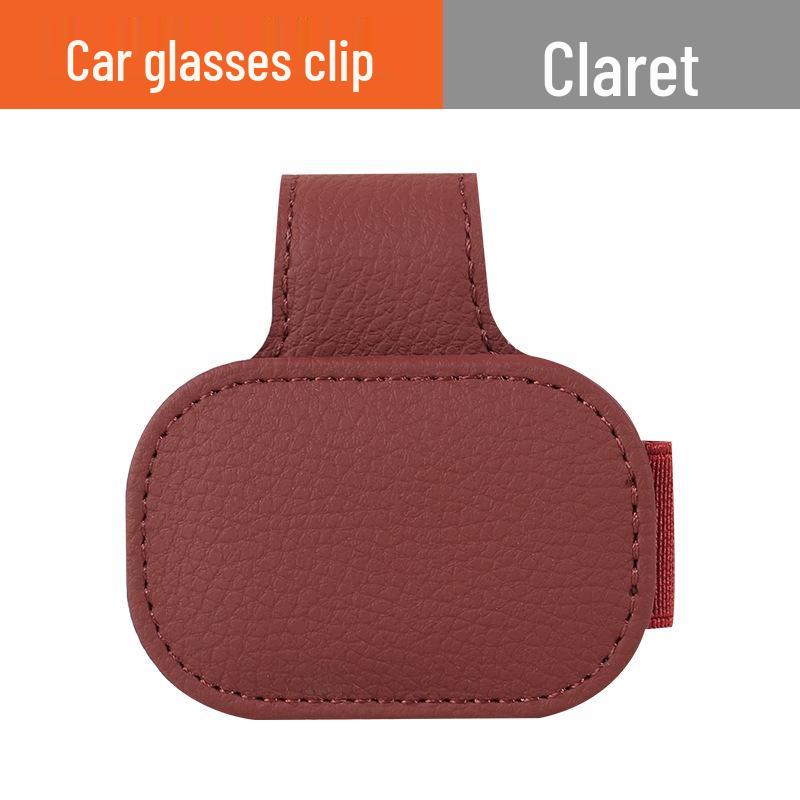 

Multifunctional Leather Car Visor Clip for Tickets, Sunglasses, and Cards (Model: LS7 LS6L7)