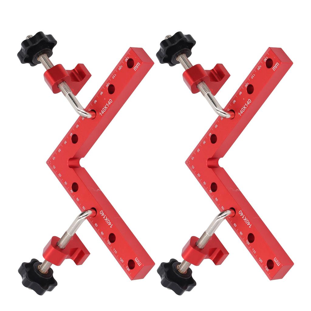 2 Sätze rechtwinklige Schrankklemme 90 Grad Positionierwinkel Holzbearbeitung L-förmige Vorrichtung für