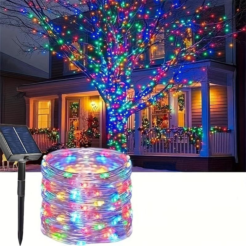 50/100/200/300 LED Solar Lichterketten LED Lichterketten Außen Garten Dekorative Lichter Weihnachtsfeiertag Bunte Lichterketten