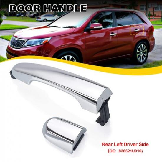 Exterior Door Handle 2011-2015 For Sorento Kia Rear Left Side Driver LH Chrome