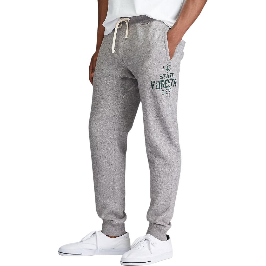 Polo Ralph Lauren Letter Logo Printed Drawstring Knit Sweatpants Men Bottoms 710791606-001