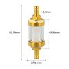 1pc 8mm Aluminum Alloy Glass Motorcycle Oil Filter Motorcycle Fuel Gas Filter Modification Accessories