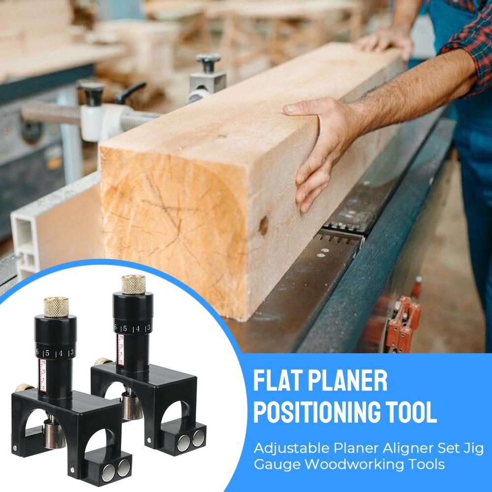 2Pcs Magnetic Planer Blade Setting Jig Planer Knife Tool Calibrator Setting For Woodworking Adjustable