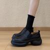 Retro Round-toe Thick-soled Leather Women's Shoes for Autumn and Winter, New Style Platform Flats