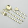 5Pcs Gold Dinnerware Cutlery Set Knife Cake Fork Tea Spoon Dinner Tableware Stainless Steel Flatware Home Kitchen Silverware Set