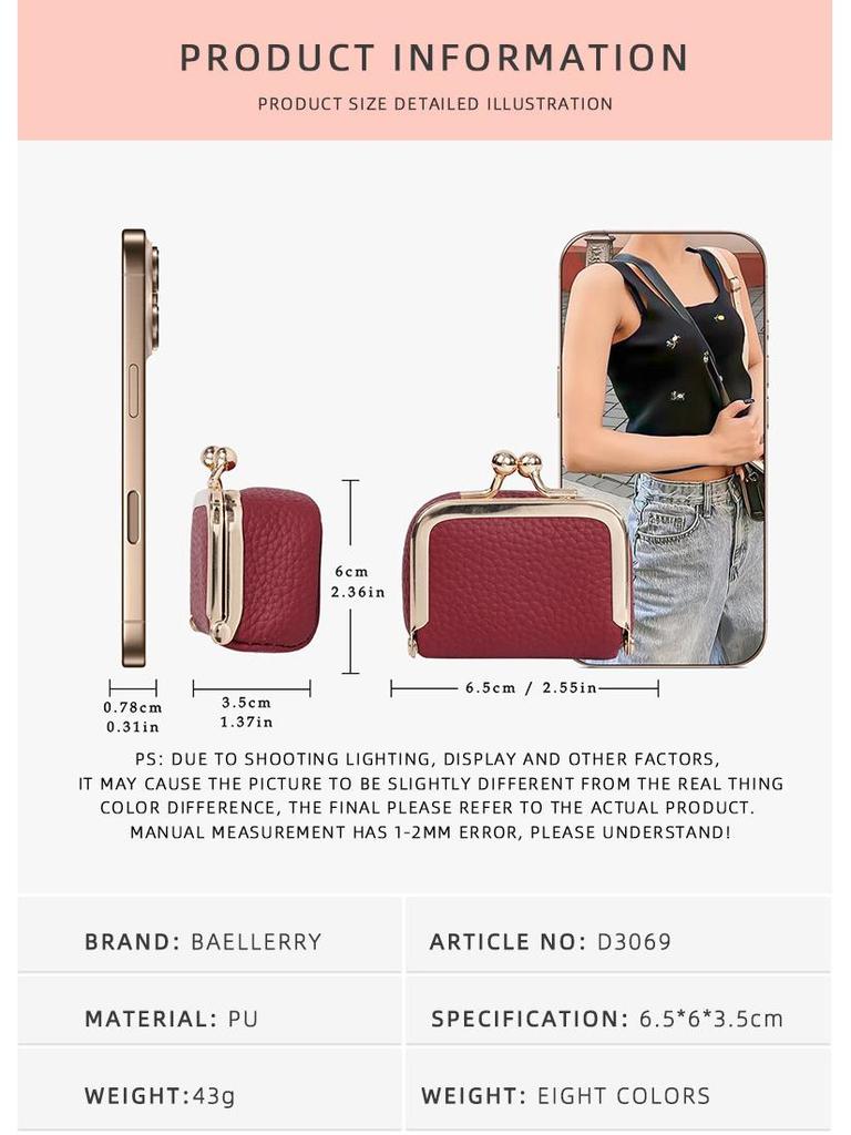 Women's Genuine Leather Coin Purse & Jewelry Bag: Small Mini Holder for Coins, Earrings, Necklaces