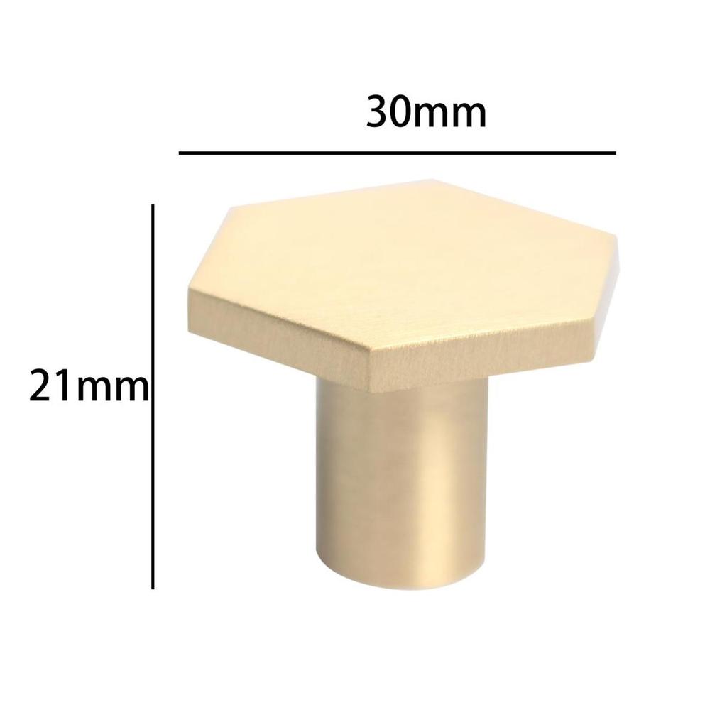 5 Piece Nordic Style Hexagon Brass Cabinet Knobs Cupboard Handle Polished Door Handles Pulls