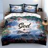 Faith-Inspired Design For Reflection Kid'S And Adults' Bedroom Decor, Exquisite Three-Piece Bedding Set Gift