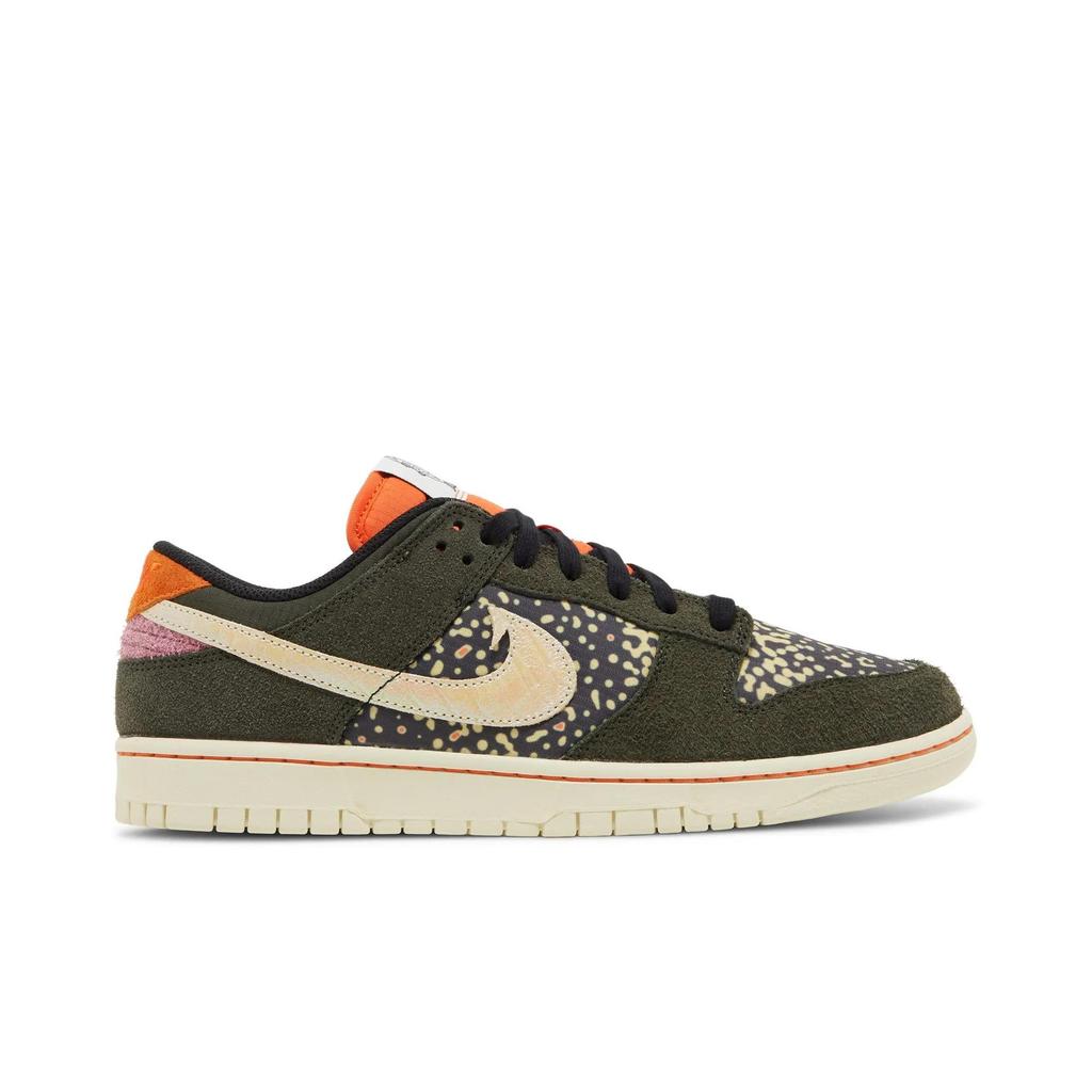 Nike Dunk Low SE 'Gone Fishing - Rainbow Trout' (Unisex) Sequoia / Safety Orange / Desert Berry / Alabaster Skate Shoes FN7523 300
