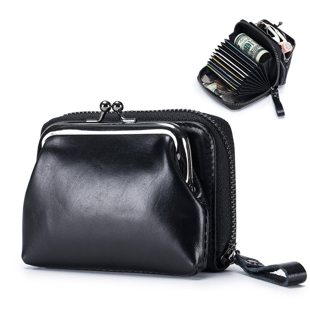New European and American Fashion Change Bag Women's Multi-card Change Card Bag Integrated Removable Clip Bag Retro Small Wallet