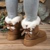 European and American Winter New Thick-soled Velvet Thickened Snow Boots for Women, Large Size Warm Towel, Short Boots, Cotton Shoes for Women