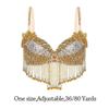 Beaded Tassels Belly Dance Tops Shiny Nightclub Sequins Bra Stage Adjustable Straps Underwired Bra For Thailand/India/Arab