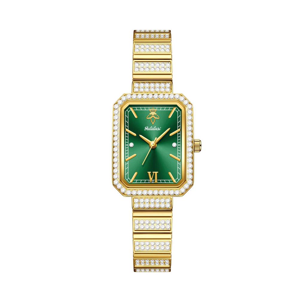 Fashion Womens Diamond Bracelet Watches Square Dial Waterproof Quartz Watch for Ladies