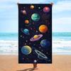 Cartoon-Raumrakete Planeten Strandtuch Galaxie-Thema Schnelltrocknend Saugfähig Sandfreies Handtuch für Kinder Strand Pool Schwimmen