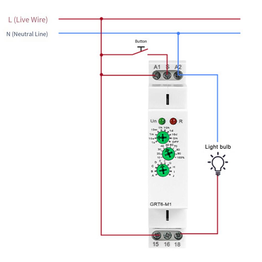 GRT6-M1 Multifunction Time-Relay 1SPDT Adjustable Power Timer Delay-OFF Relay For Automation, Machinery & Industrial Equipment