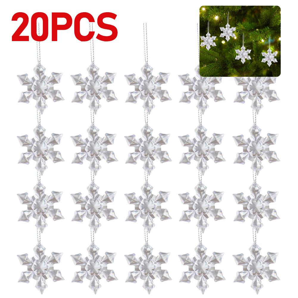 10-50PCS Crystal Xmas Tree Pendant Xmas Tree Decorations Hanging Festive Party Supplies Hanging Tree Personalized Pendant