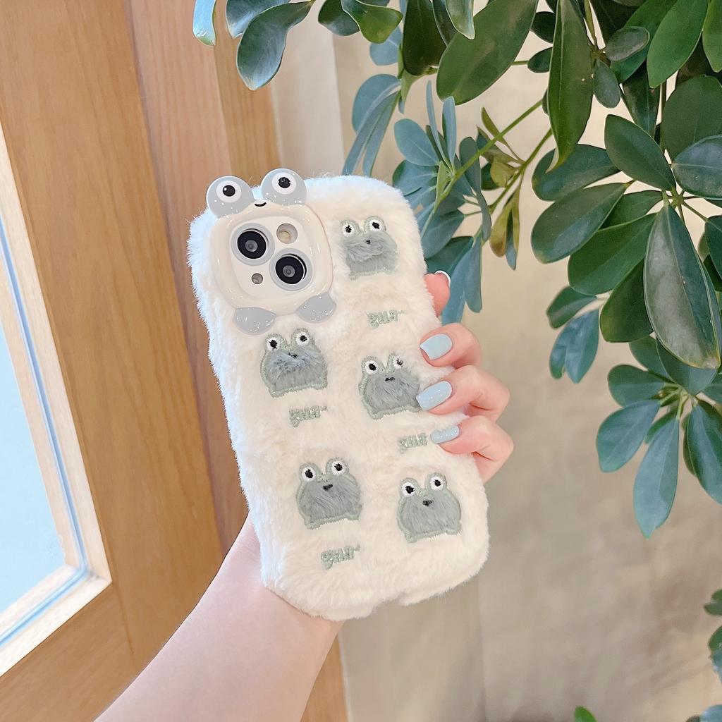 Plüschstickerei für iPhone 16 Pro Max Cartoon rosa Schwein Apfel 1514 stoßfester Schutzbezug Ins-Stil