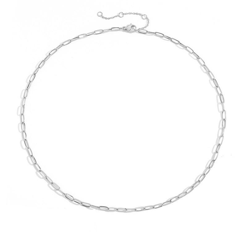 

2025 дюймов, горячая распродажа, короткое ожерелье из титановой стали с покрытием из 18-каратного золота, модная индивидуальная тонкая цепочка на ключицу, цепочка на шею для женщин