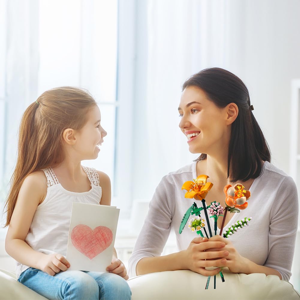 Mini Block Kids Building Toys Bricks Flowers Puzzle Pot Plants Girls Gift Home Decor (1657-1659(With Box))