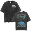 Imagine Dragons Band Loom World Tour  Vintage Washed T Shirt Men Women Clothes Fashion Hip Hop Tshirt Cotton Loose Tshirts