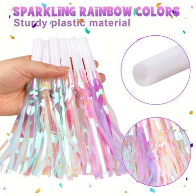 6Pcs Colorful Blowout Whistles Kids Birthday Party Favors Toy Christmas New Year Noise Maker Wedding Gift for Guests Cheer Props